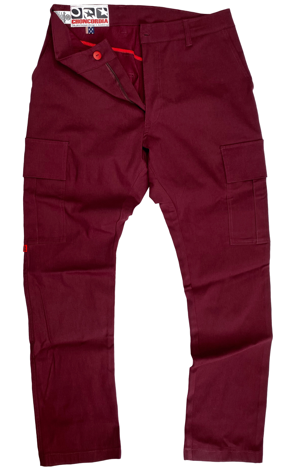 The “93” Cargo Pants-Straight Leg-Baggy Fit-In Burgundy – The Choncordia  Skateboard Co.